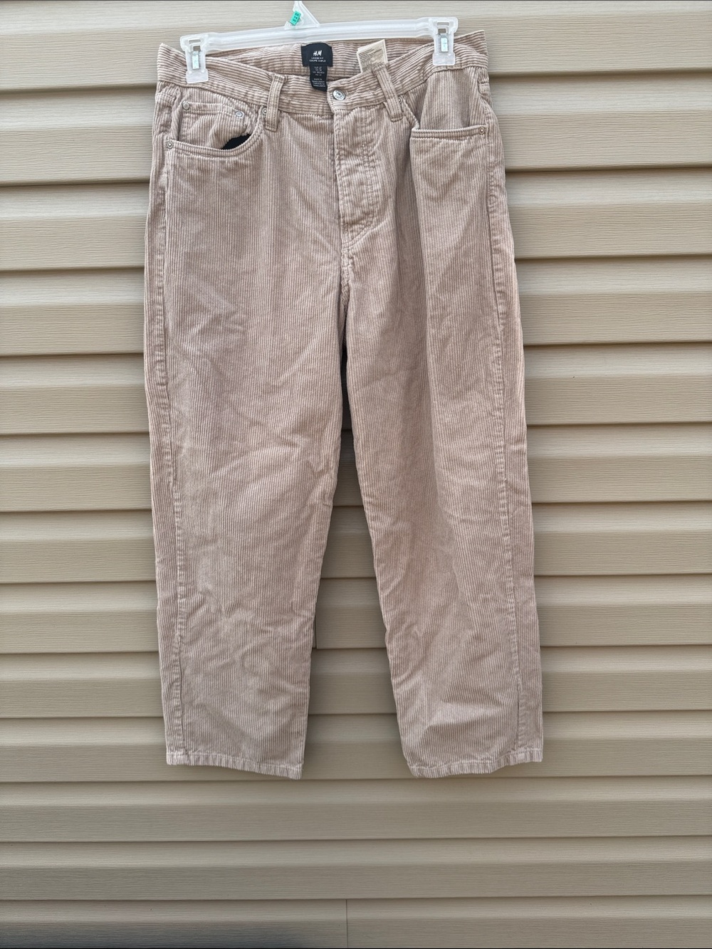 H&M Men's Light Beige Corduroy Trousers